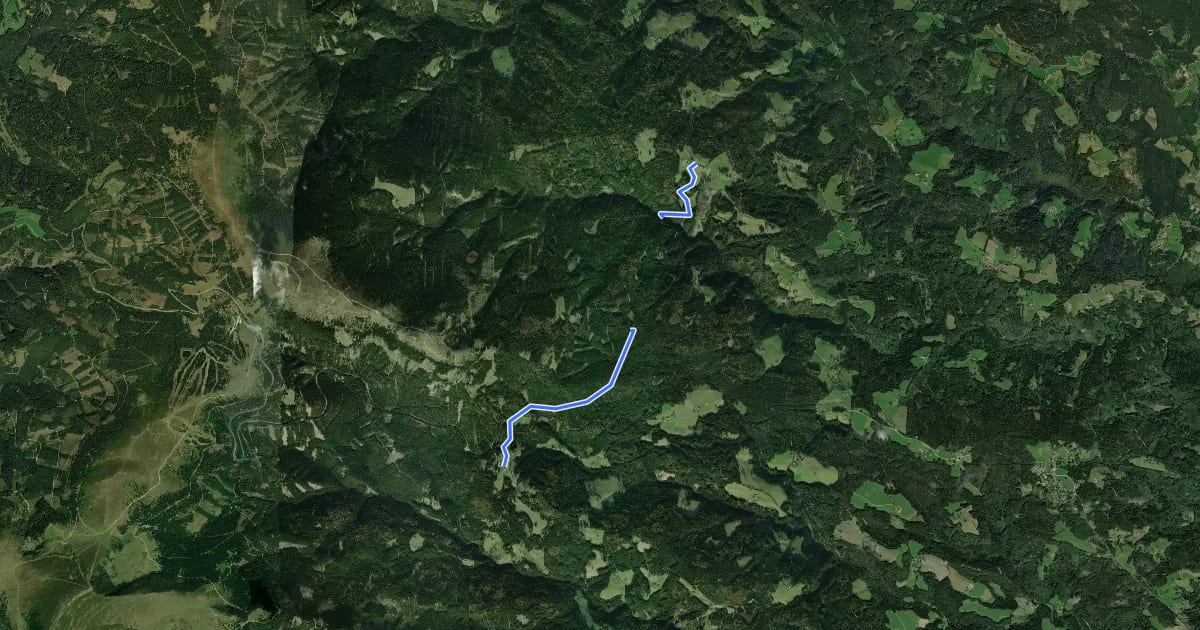 Маршрут Wanderweg 17 на спутниковом снимке