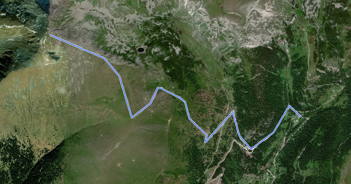 Маршрут Wanderweg 170 на спутниковом снимке