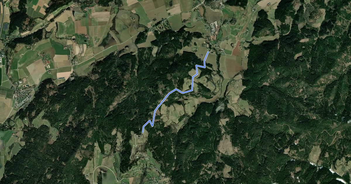 Маршрут Wanderweg 171 на спутниковом снимке