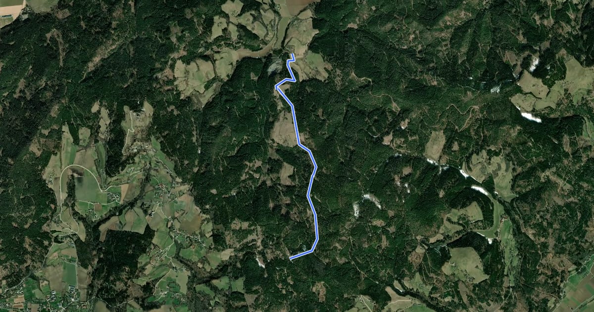 Маршрут Wanderweg 172 на спутниковом снимке