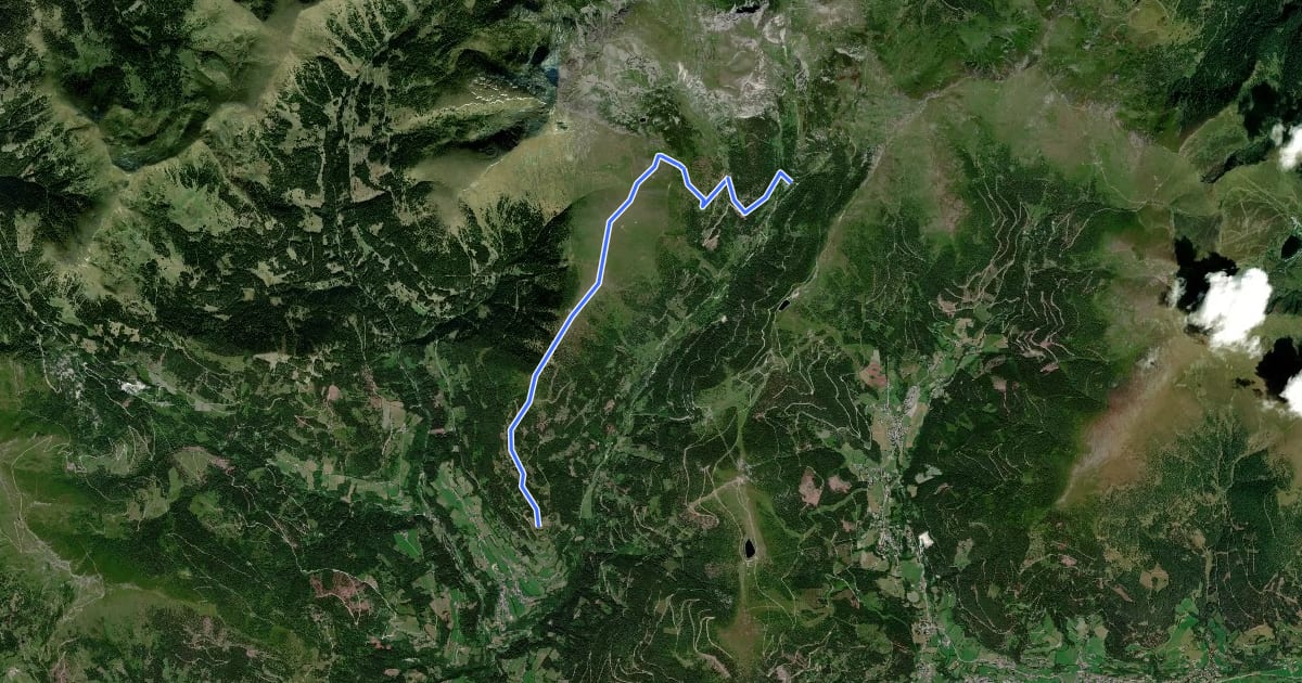 Маршрут Wanderweg 173 на спутниковом снимке