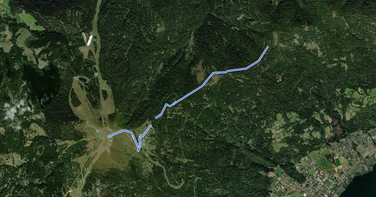 Маршрут Wanderweg 175 на спутниковом снимке