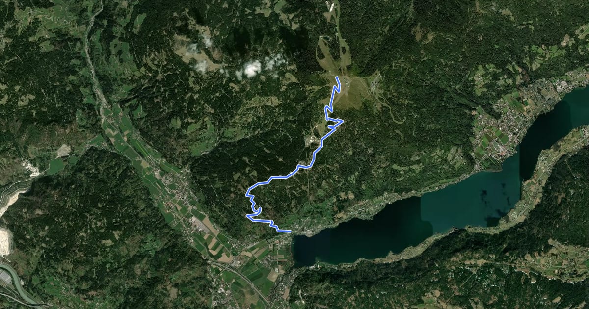 Маршрут Wanderweg 176 на спутниковом снимке