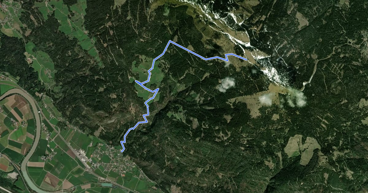 Маршрут Wanderweg 178 Weißenstein - Amberg - Schwarzsee на спутниковом снимке