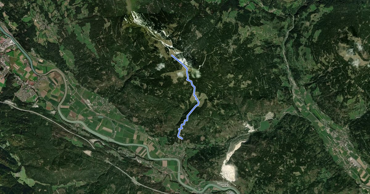 Маршрут Wanderweg 179 Puch - Schwarzsee на спутниковом снимке