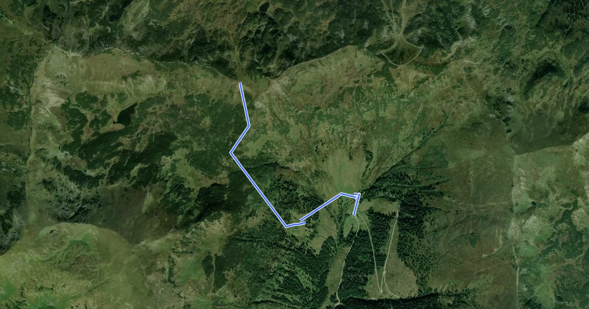 Маршрут Wanderweg 18 на спутниковом снимке