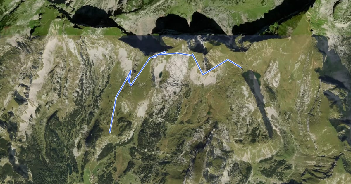 Маршрут Wanderweg 18 на спутниковом снимке
