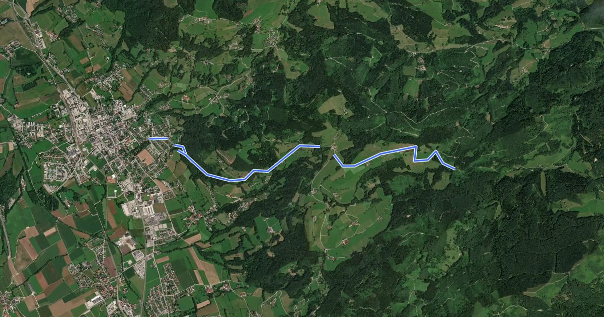 Маршрут Wanderweg 18 на спутниковом снимке