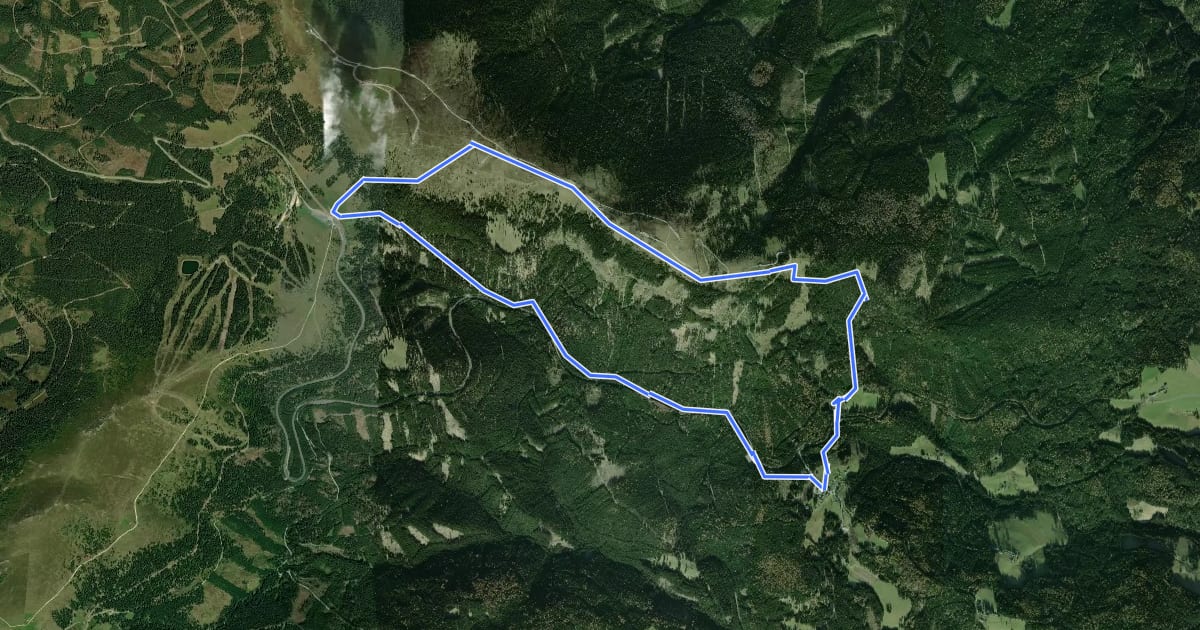 Маршрут Wanderweg 18 на спутниковом снимке