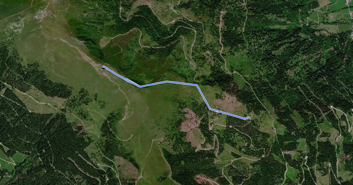 Маршрут Wanderweg 182 на спутниковом снимке