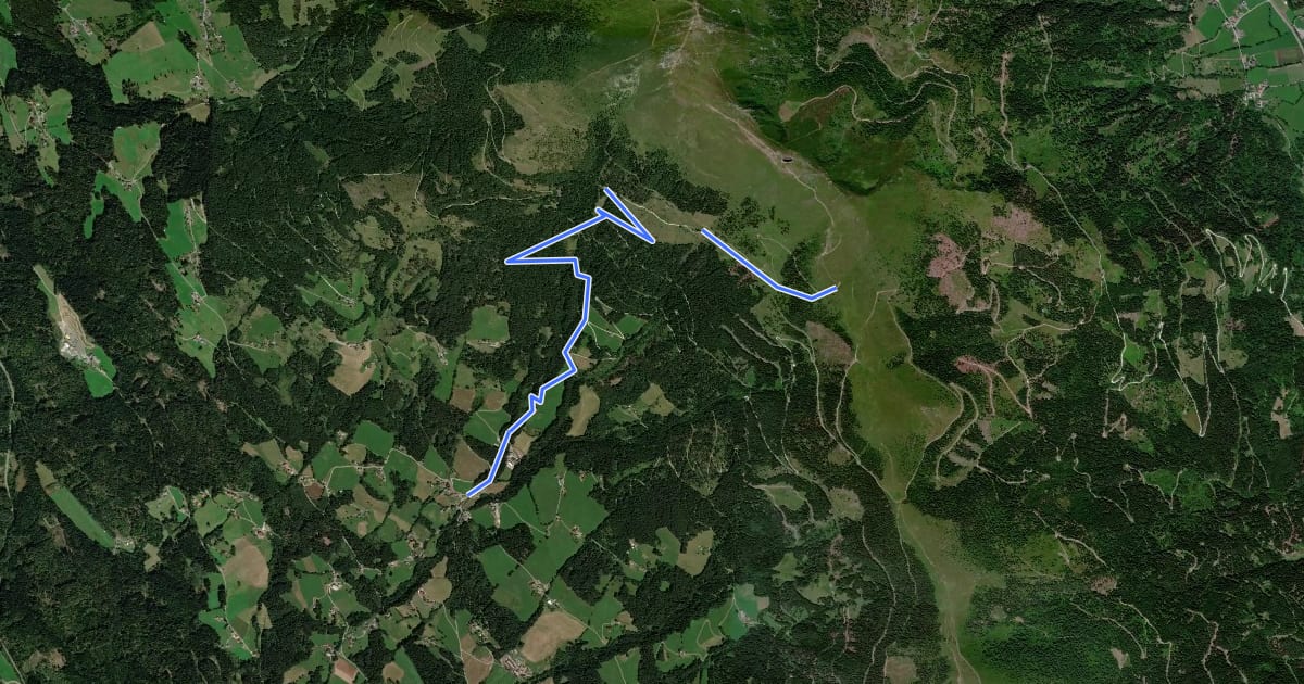 Маршрут Wanderweg 189 на спутниковом снимке