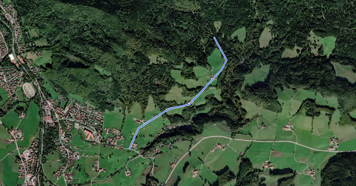 Маршрут Wanderweg 19 на спутниковом снимке