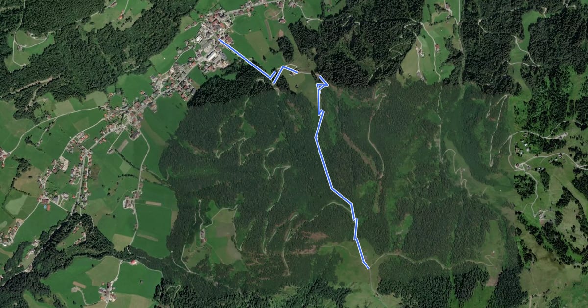 Маршрут Wanderweg 19. на спутниковом снимке