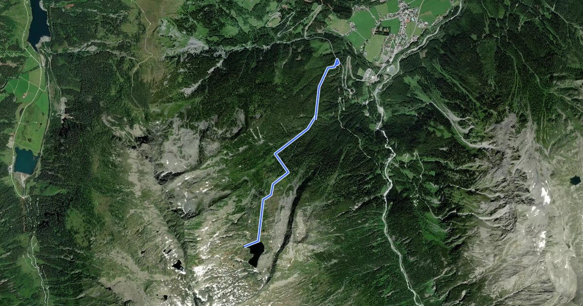 Маршрут Wanderweg 19 на спутниковом снимке