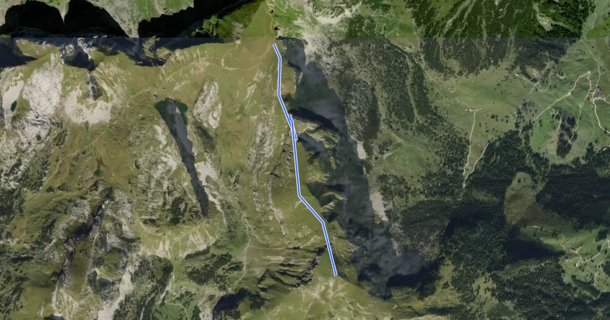 Маршрут Wanderweg 19 на спутниковом снимке