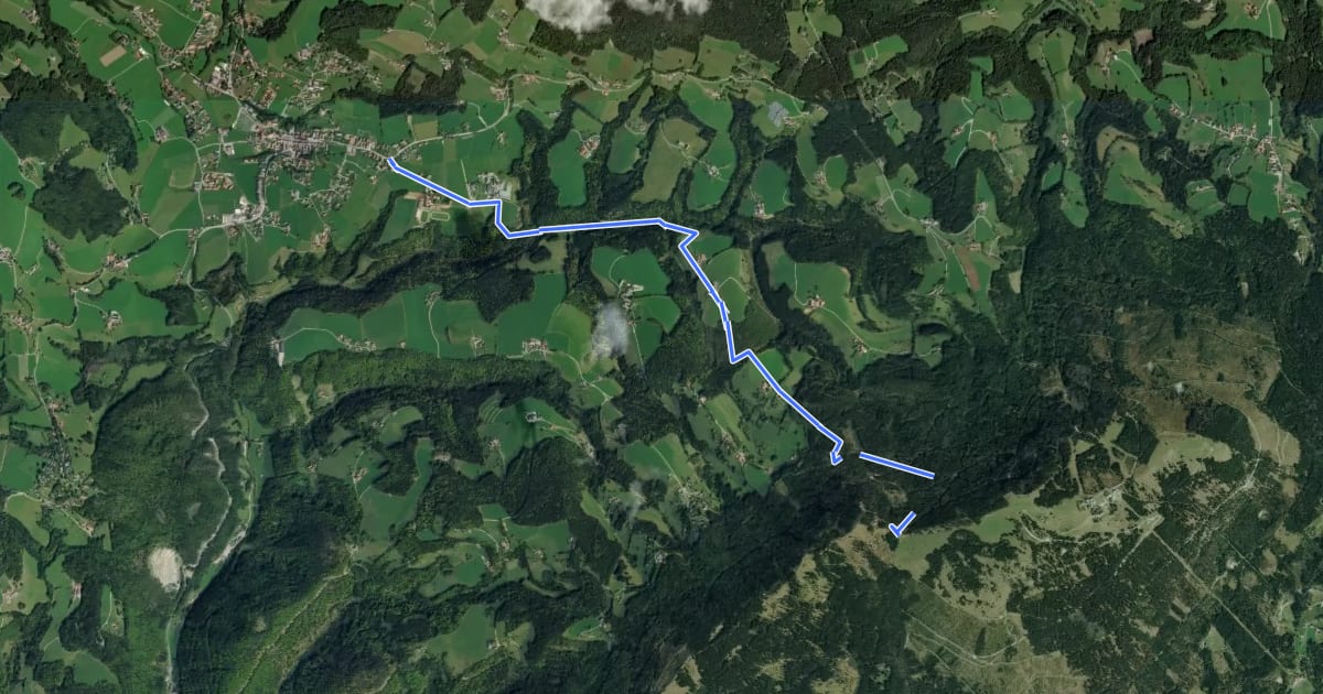 Маршрут Wanderweg 19a на спутниковом снимке