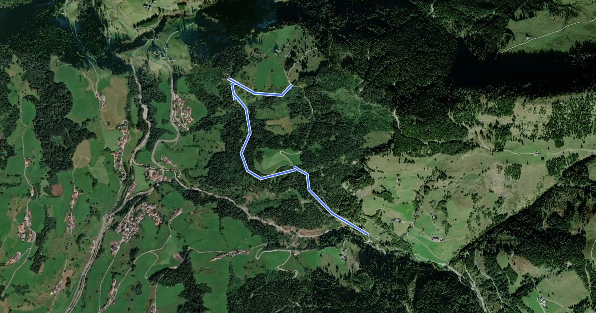 Маршрут Wanderweg 19d - Kreuzweg на спутниковом снимке