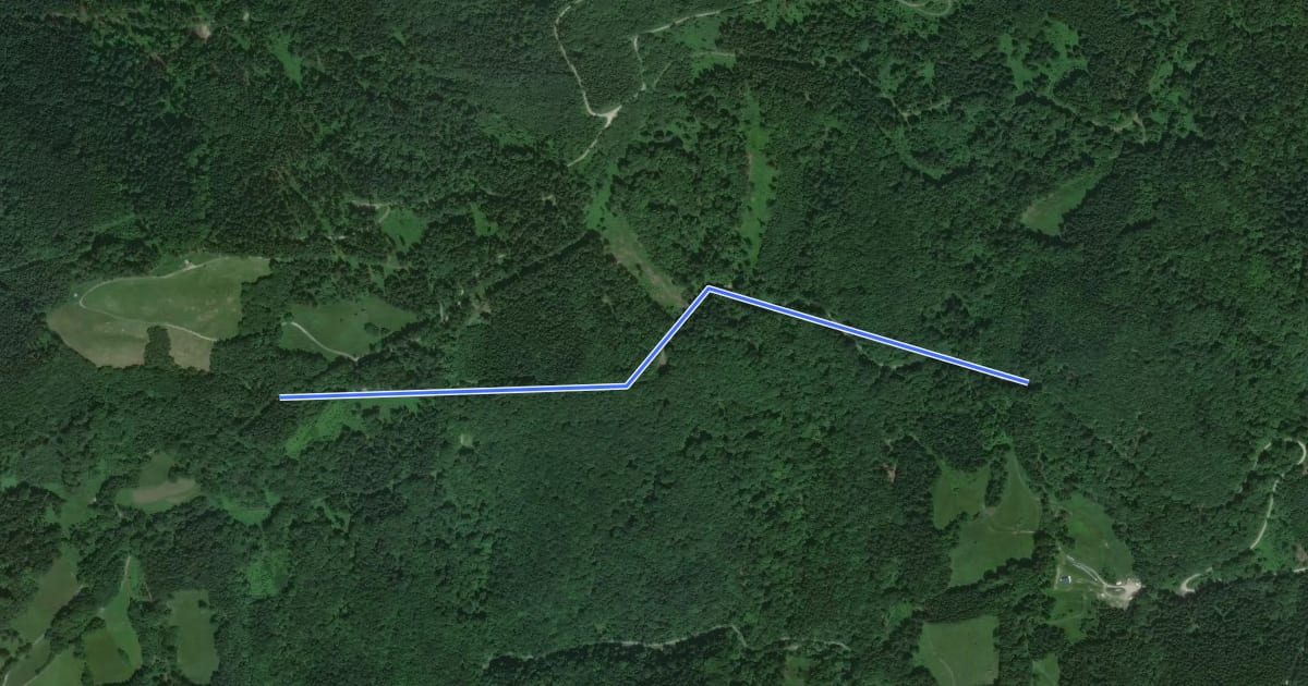 Маршрут Wanderweg 1A на спутниковом снимке
