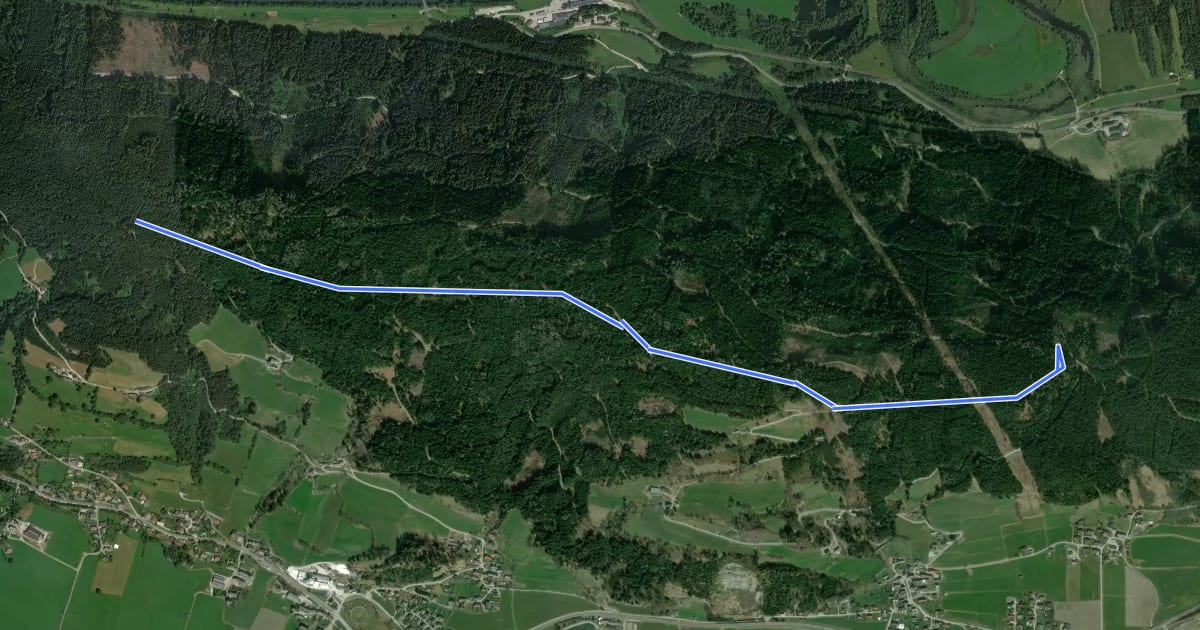 Маршрут Wanderweg 1a на спутниковом снимке
