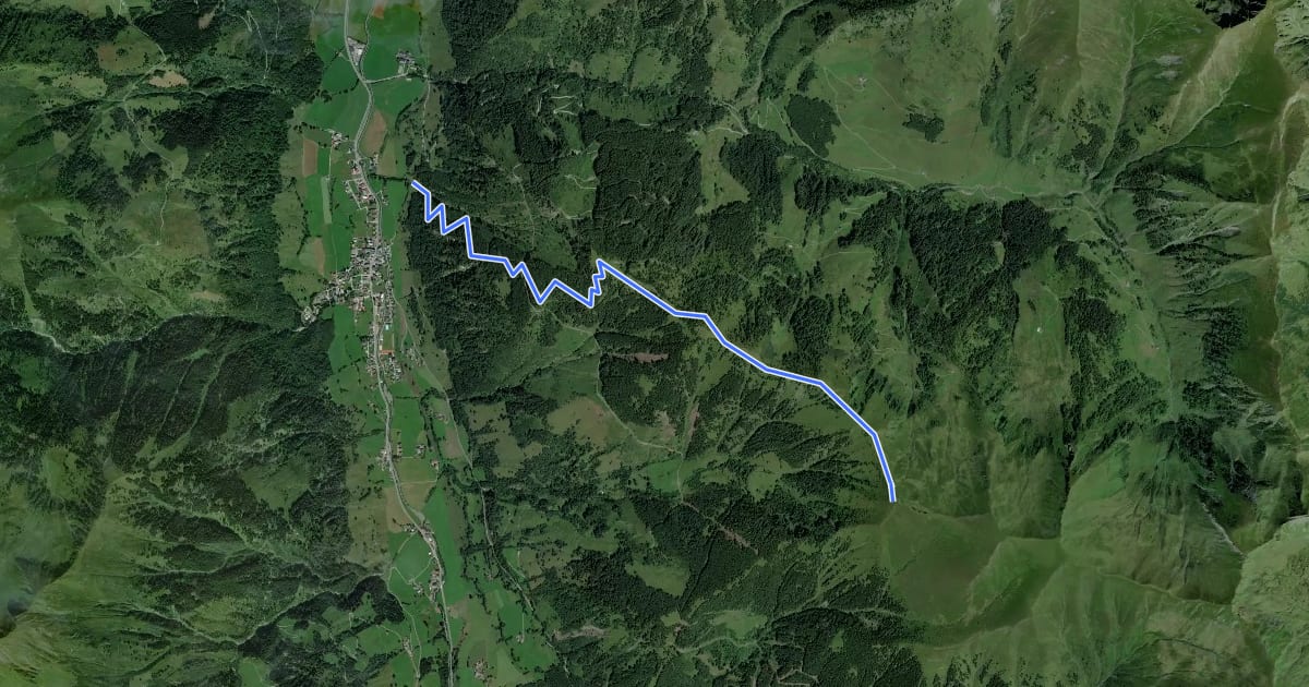 Маршрут Wanderweg 1A на спутниковом снимке