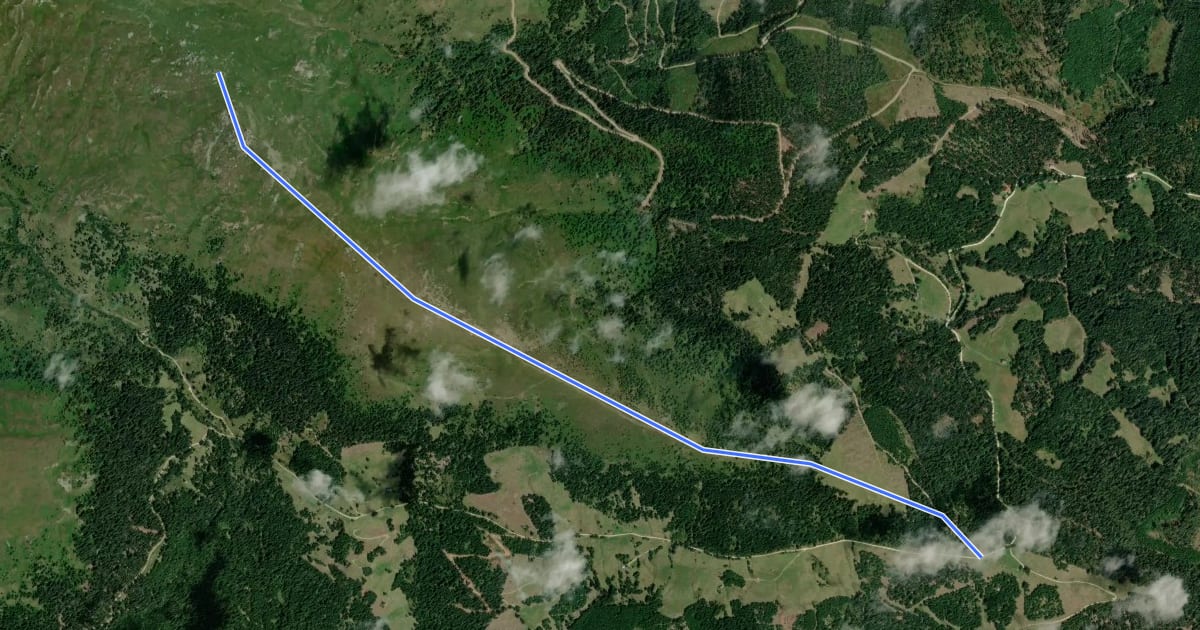 Маршрут Wanderweg 1C на спутниковом снимке