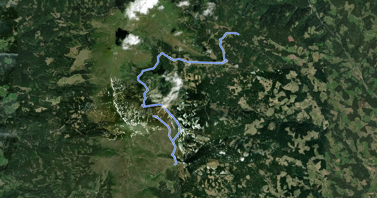 Маршрут Wanderweg 1d на спутниковом снимке