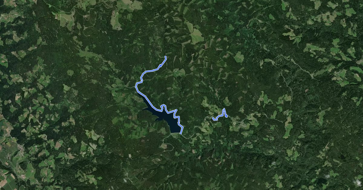 Маршрут Wanderweg 2 на спутниковом снимке