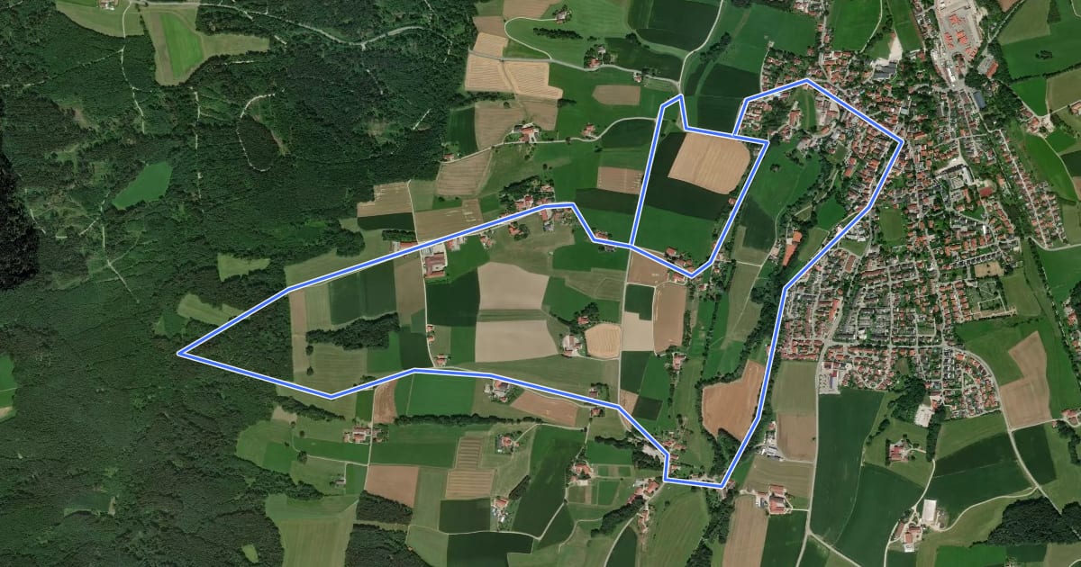 Маршрут Wanderweg 2 на спутниковом снимке