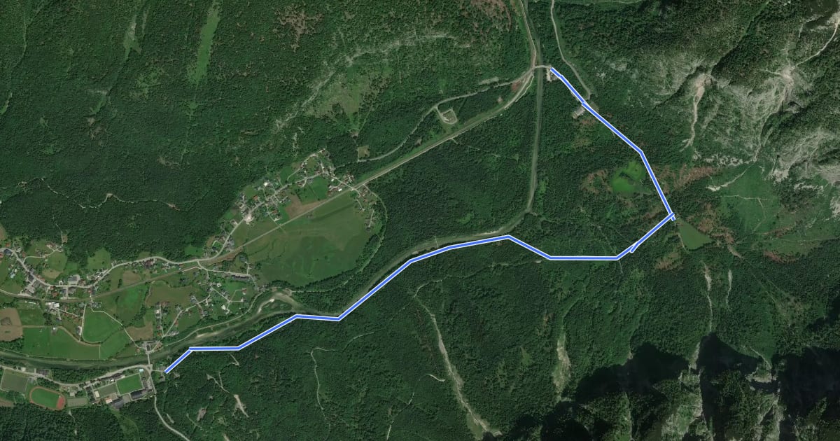 Маршрут Wanderweg 2 на спутниковом снимке