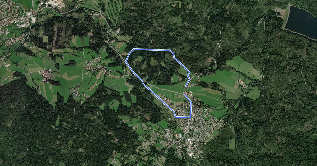 Маршрут Wanderweg 2 на спутниковом снимке