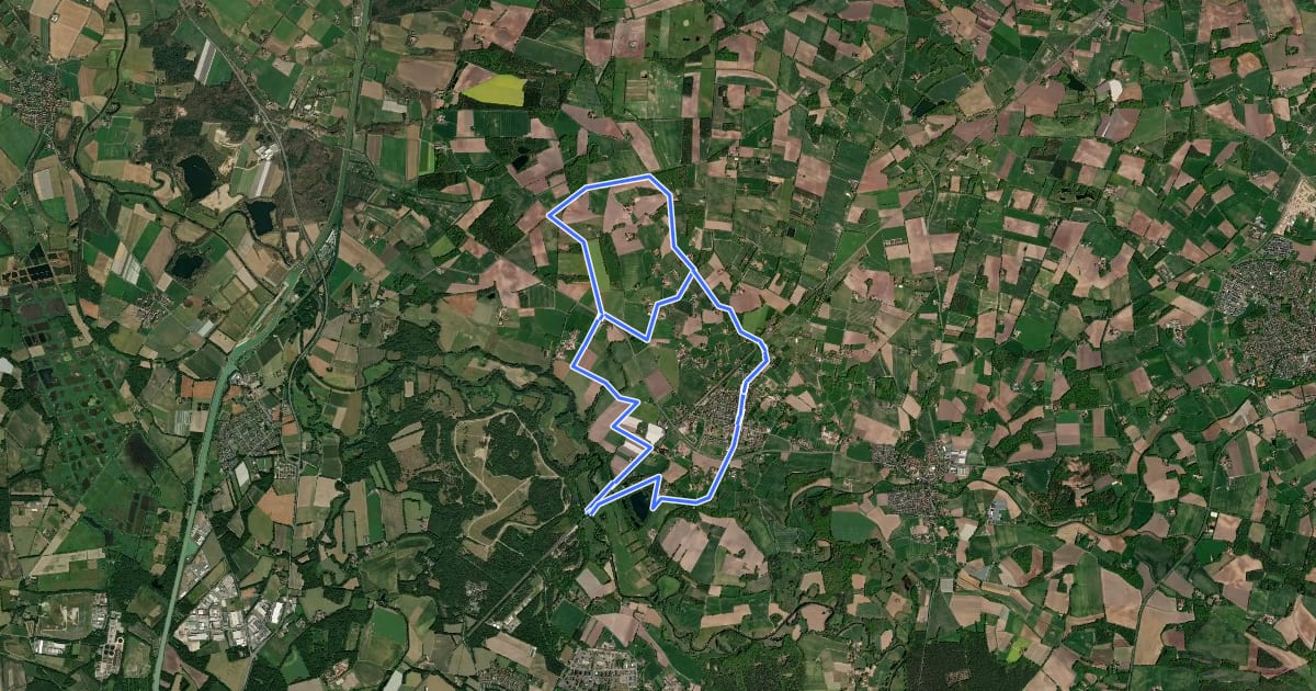 Маршрут Wanderweg 2 на спутниковом снимке