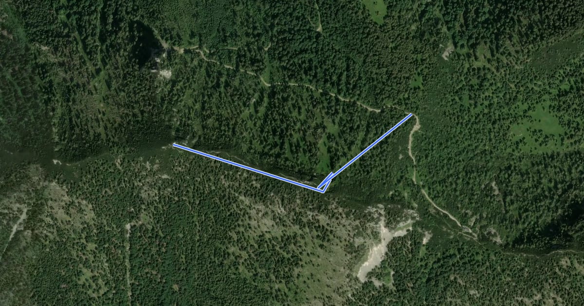Маршрут Wanderweg 2 на спутниковом снимке