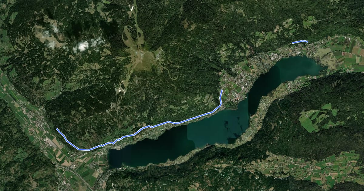 Маршрут Wanderweg 2 на спутниковом снимке