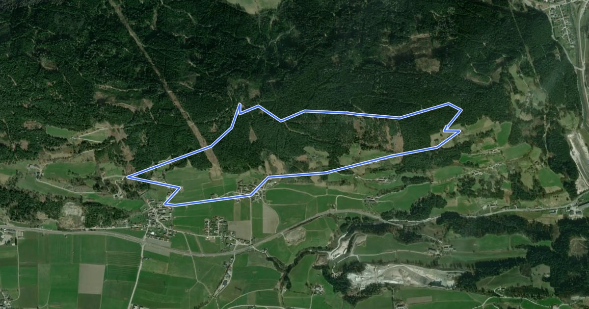 Маршрут Wanderweg 2 на спутниковом снимке