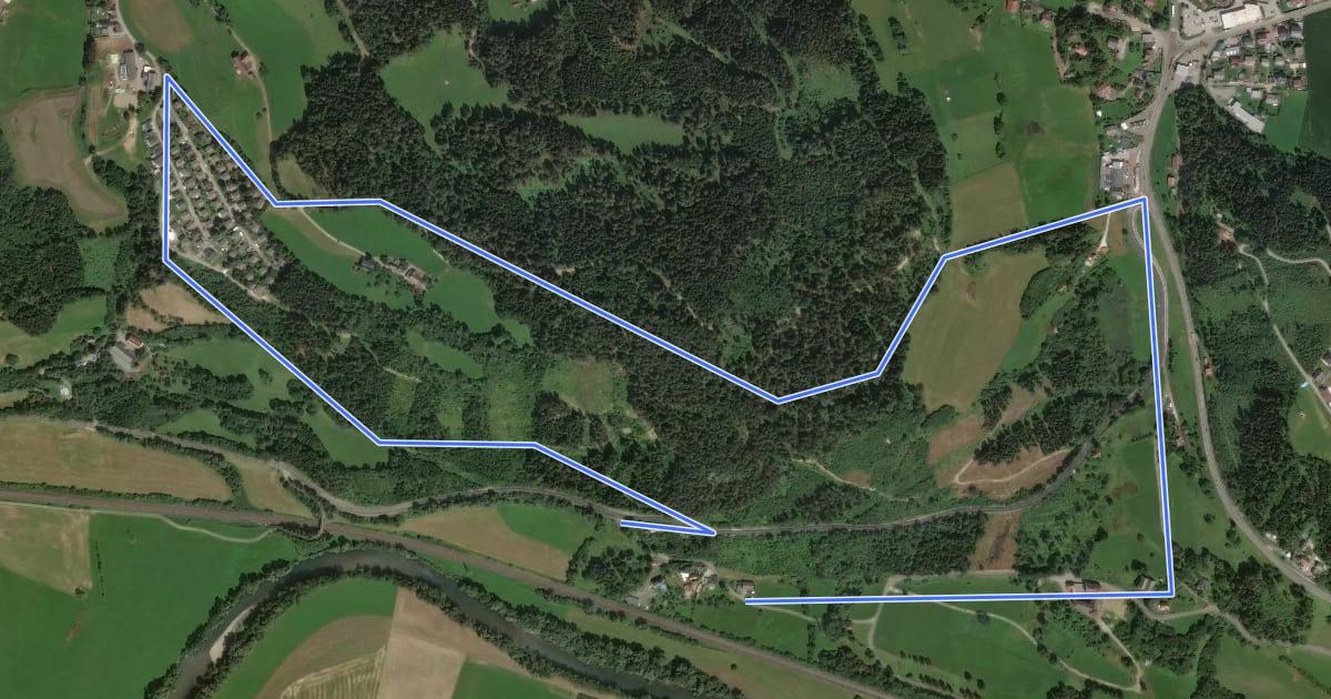 Маршрут Wanderweg 2 на спутниковом снимке