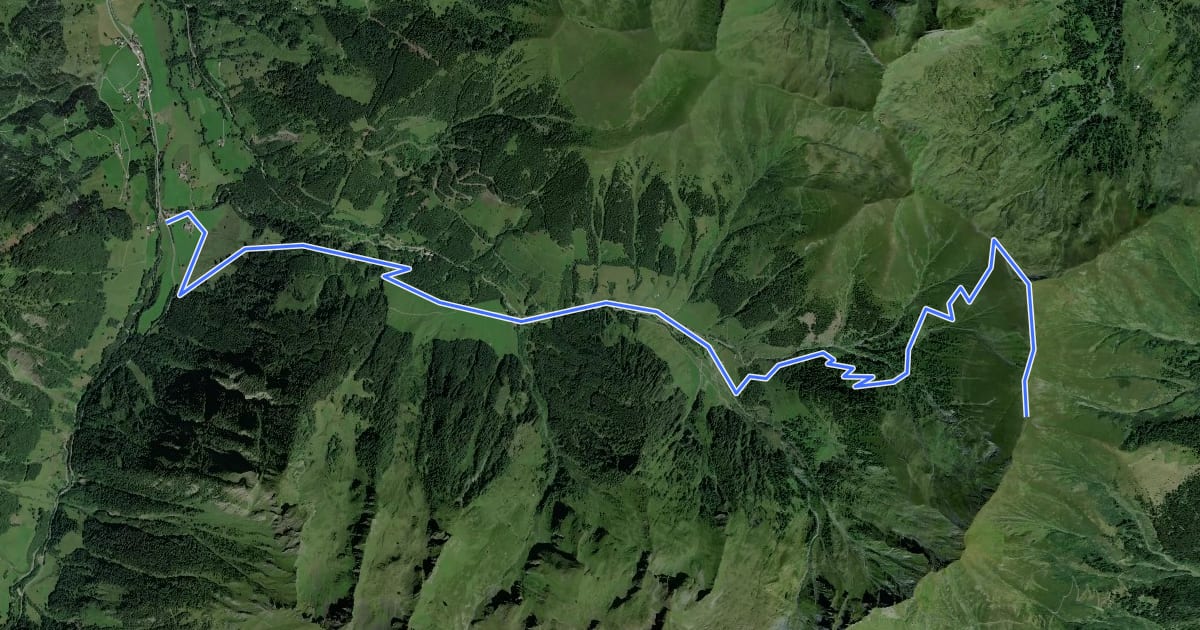 Маршрут Wanderweg 2 на спутниковом снимке