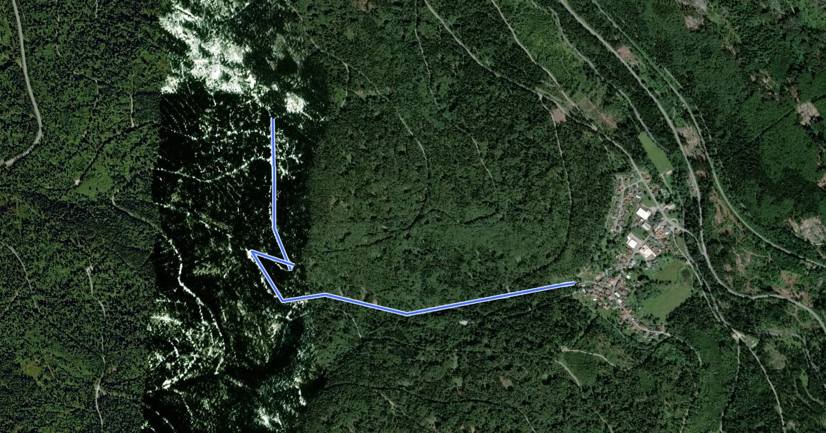 Маршрут Wanderweg 2 на спутниковом снимке