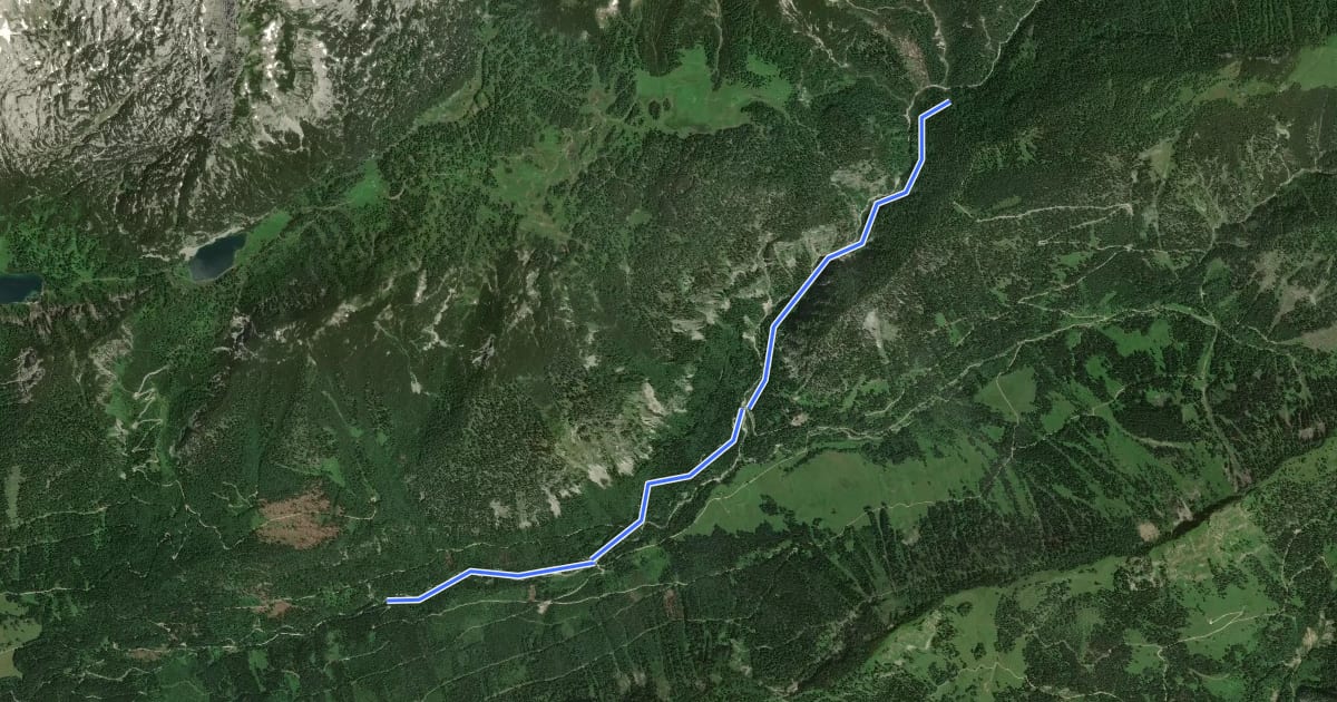 Маршрут Wanderweg 2 на спутниковом снимке