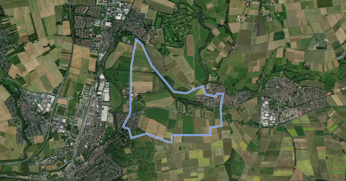 Маршрут Wanderweg 2 на спутниковом снимке