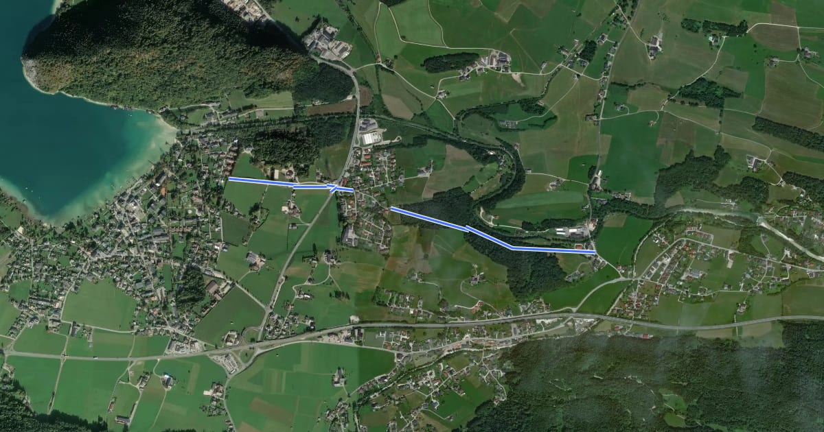 Маршрут Wanderweg 2 на спутниковом снимке