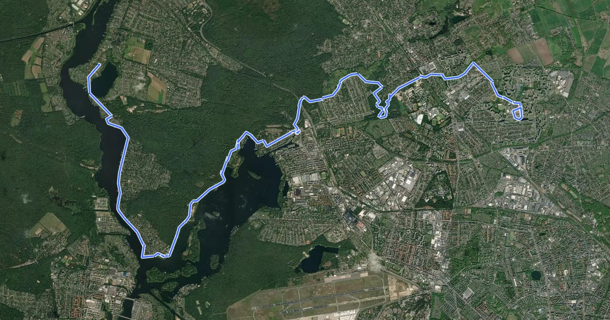 Маршрут Wanderweg 2 на спутниковом снимке