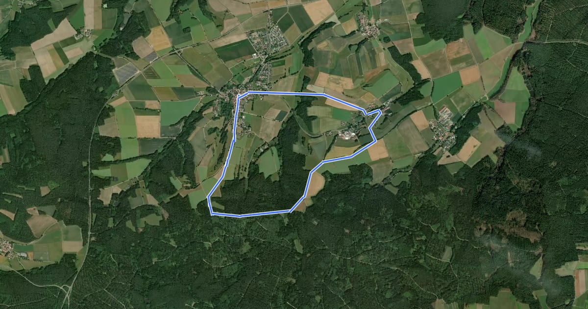 Маршрут Wanderweg 2 на спутниковом снимке