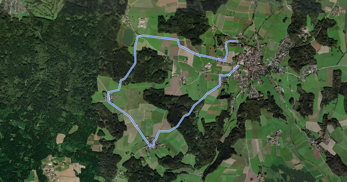 Маршрут Wanderweg 2, Glonn на спутниковом снимке