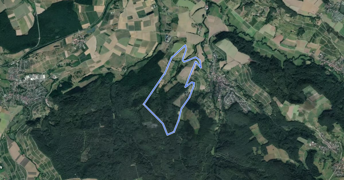 Маршрут Wanderweg 2 Herrenhölzle на спутниковом снимке