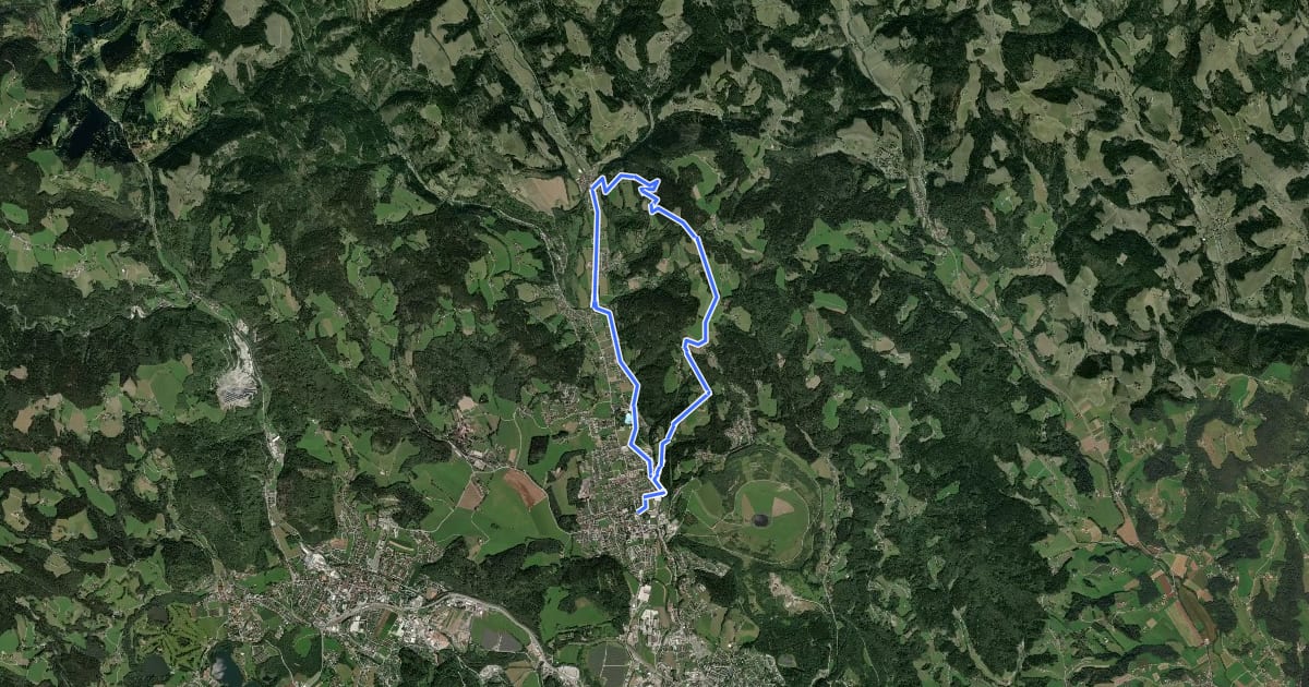 Маршрут Wanderweg 2 "Hochtregist Rundweg" на спутниковом снимке