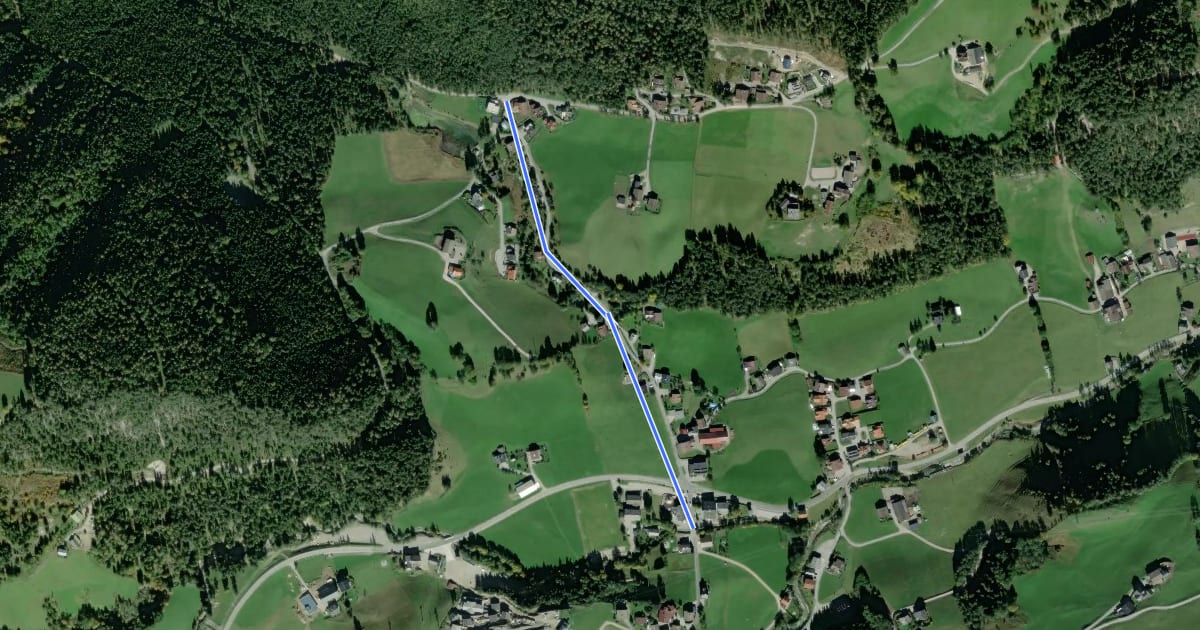 Маршрут Wanderweg 2 Panoramaweg Rundweg на спутниковом снимке