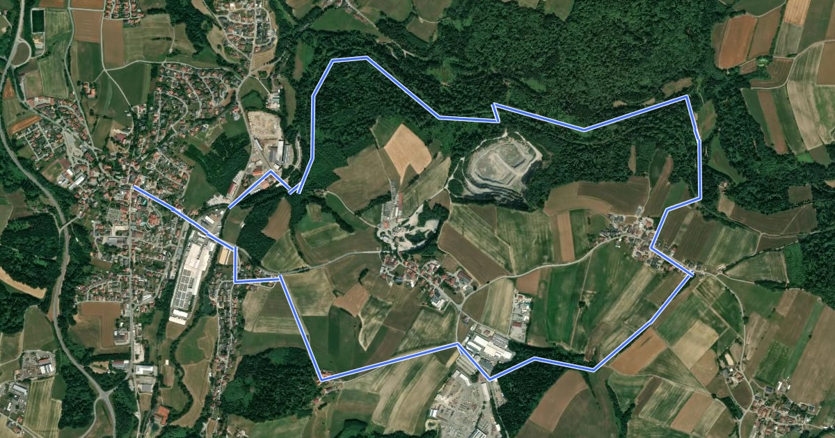 Маршрут Wanderweg 2 Röhrnbach на спутниковом снимке