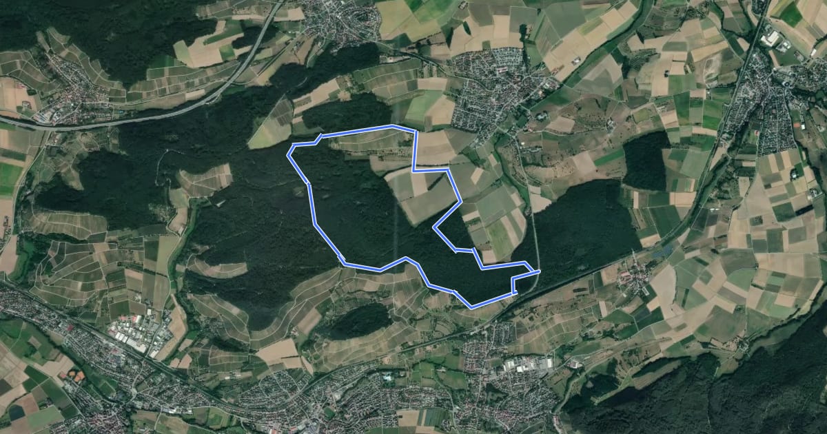 Маршрут Wanderweg 2 Sperbelhau на спутниковом снимке