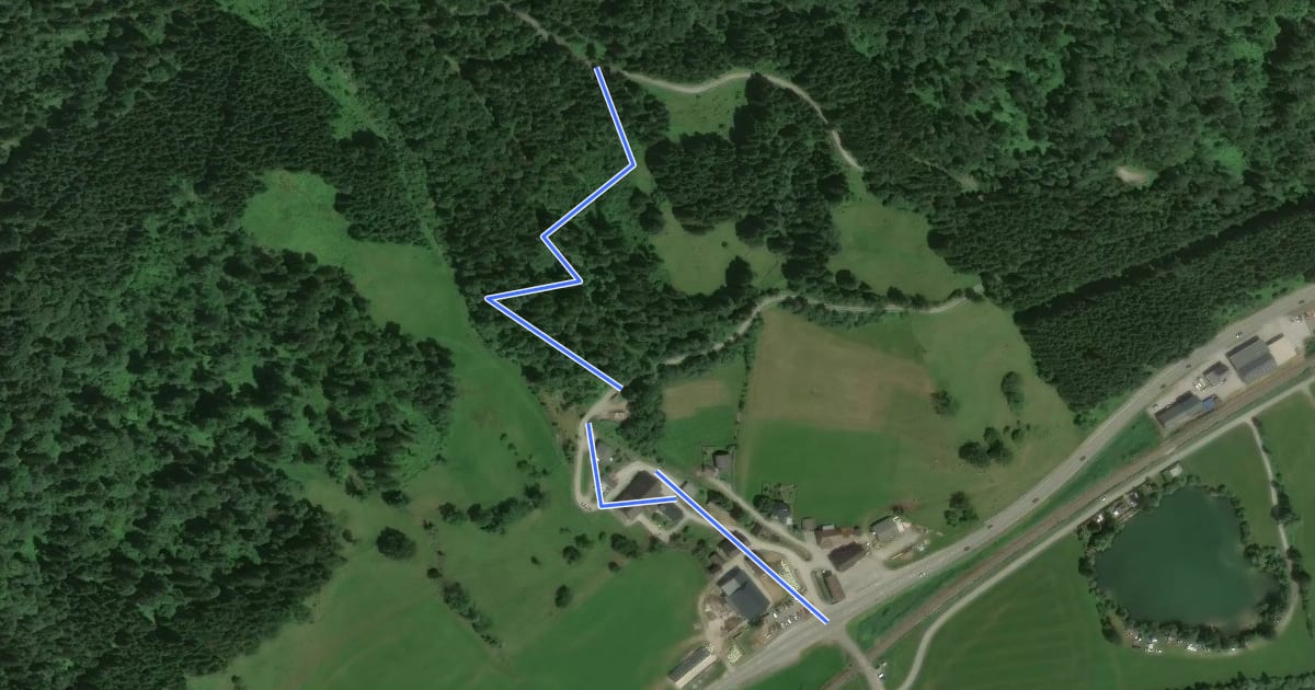 Маршрут Wanderweg 20 на спутниковом снимке