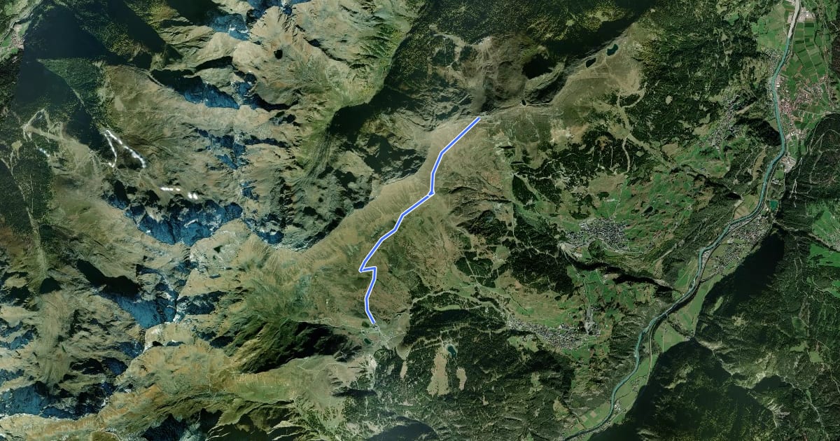 Маршрут Wanderweg 20 на спутниковом снимке